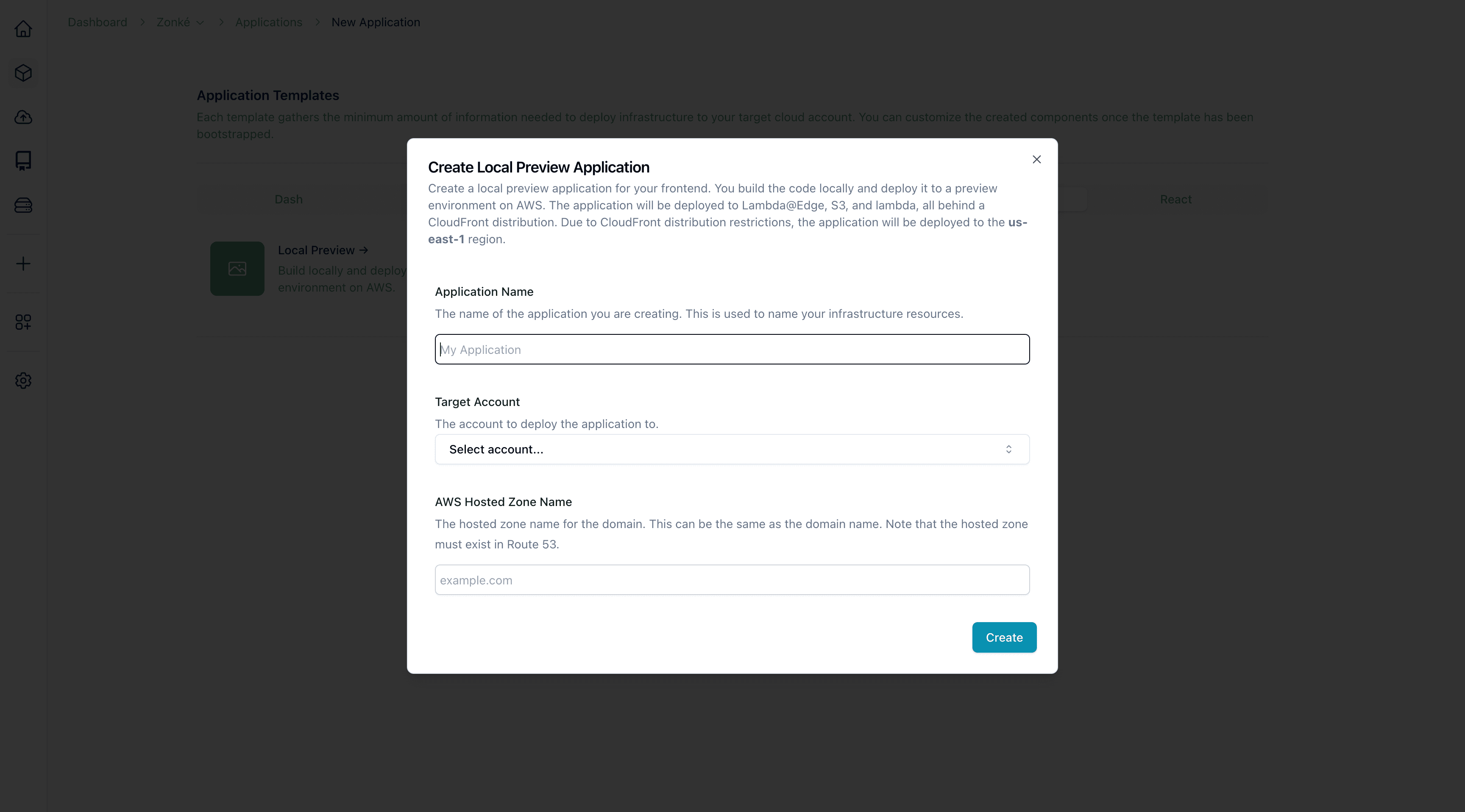 New Preview Application Form